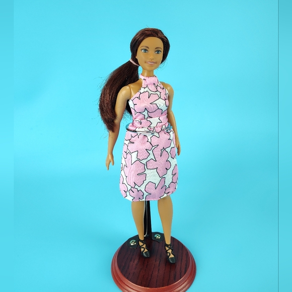 Mattel Curvy Barbie Doll #66 Beautiful Butterflies Burgundy Hair Redressed VG - Picture 9 of 12